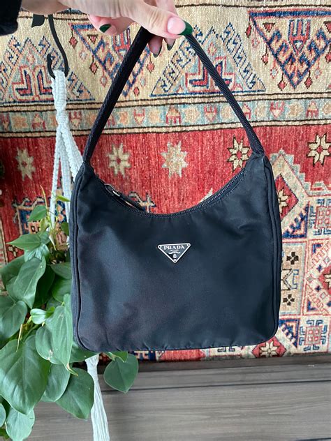 prada mini hobo nylon|vintage prada nylon tote.